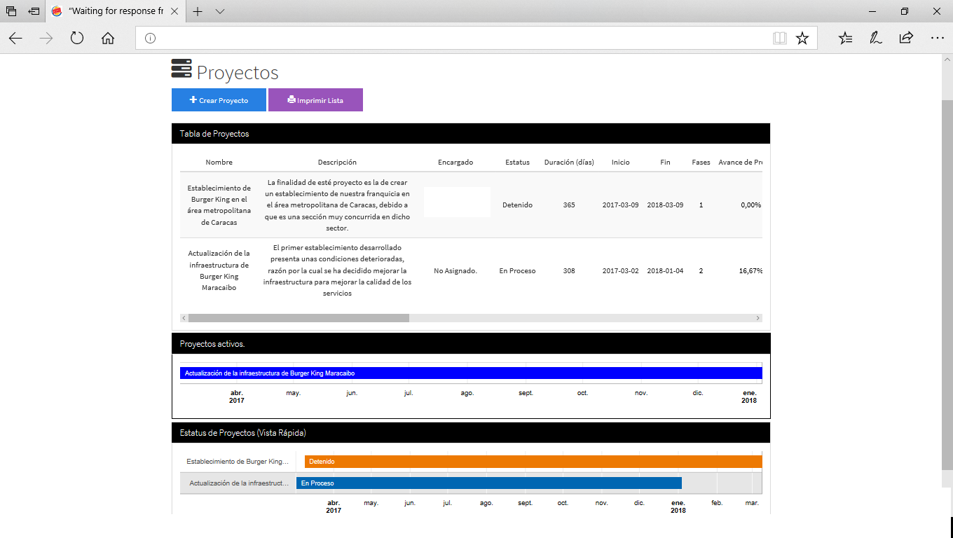 Project Manager Gantt Diagram